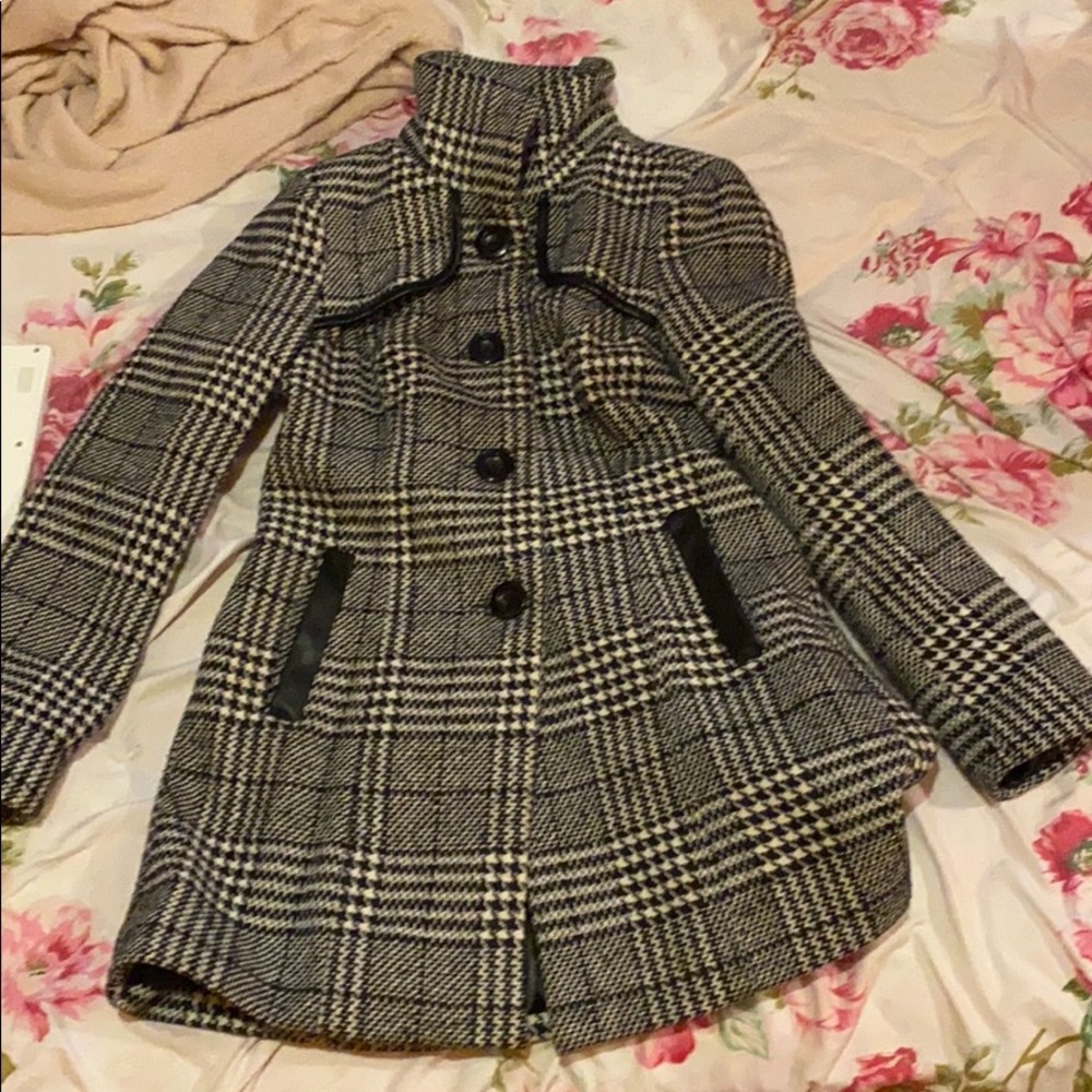 BCX plaid coat
